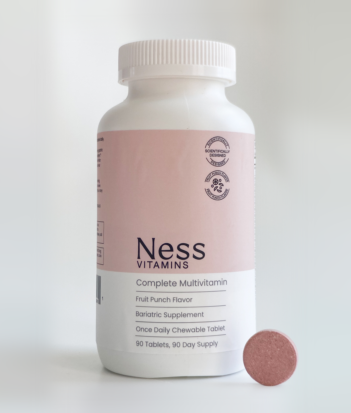 Ness Vitamins_Bariatric Multivitamin_Chewable Tablet_Fruit Punch_90 day supply
